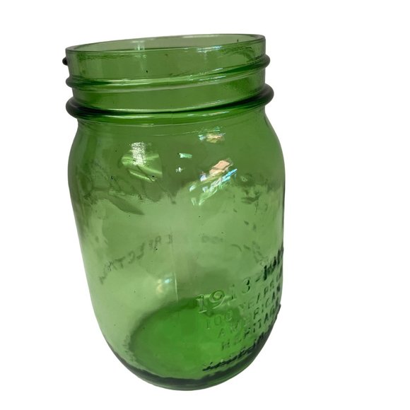 Vintage Ball MASON‎ Jar Glass Modern Design Green Container 500ML Green 5 3/4" - Picture 6 of 8